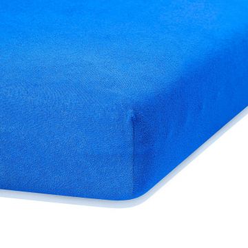 Cearceaf elastic AmeliaHome Ruby, 200 x 140-160 cm, albastru