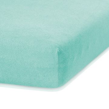 Cearceaf elastic AmeliaHome Ruby, 200 x 160-180 cm, verde mentol