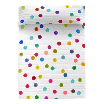 Cuvertură albă matlasată din bumbac 180x260 cm Confetti – Happy Friday