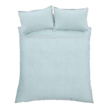 Lenjerie de pat albastru-deschis pentru pat de o persoană 135x200 cm Oslo – Catherine Lansfield
