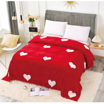 Patura Cocolino 200x230cm - Love White Hearts