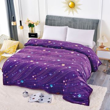 Patura Cocolino 200x230cm - Purple Colorful Star