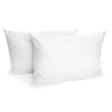 Set 2 fete de perna Heinner Home, 50x70 cm, bumbac, alb