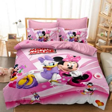 Lenjerie De Pat Finet Premium - Minnie Mouse Daisy Duck