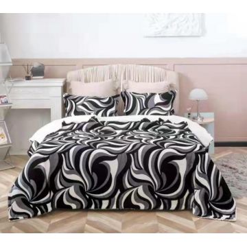 Patura Cocolino Cu Blanita + 2 Fete Perna - Black White