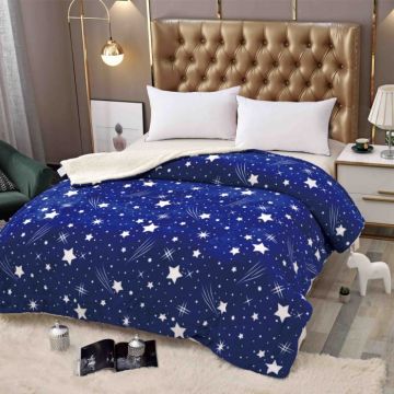 Patura Cocolino Cu Blanita 200x230cm - Blue galaxy