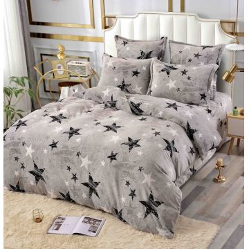 Set Lenjerie De Pat Cocolino 6 Piese Pat 2 Persoane - Black Star