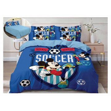 Lenjerie Pat Dublu, Bumbac Finet, 6 piese, IDENTIC CU POZA - Mickey soccer