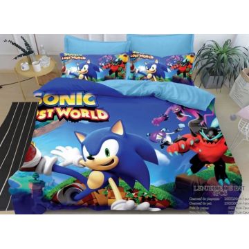 Lenjerie Pat Dublu, Bumbac Finet, 6 piese, MODEL IDENTIC CU POZA - Sonic Lost World