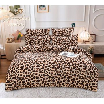 Set Lenjerie De Pat Cocolino 6 Piese Pat 2 Persoane - Leopard