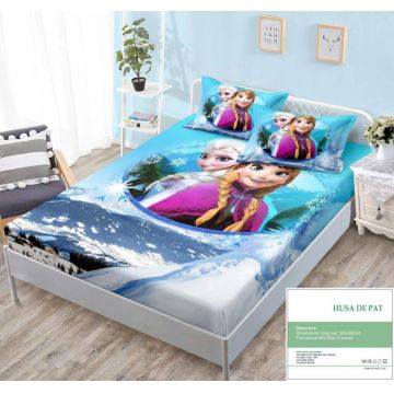 Husa Din Bumbac Tip Finet Cu Elastic 140x200 - Ana Elsa