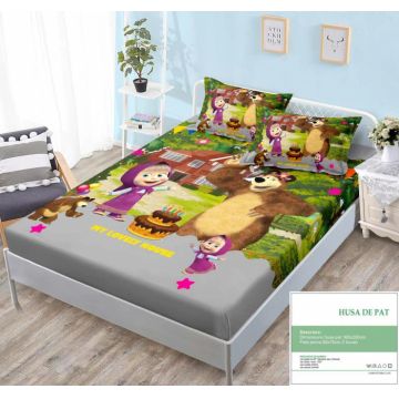 Husa Din Bumbac Tip Finet Cu Elastic 160x200 - My Lovely House