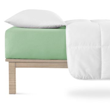 Cearceaf verde din jerseu cu elastic 90x200 cm Boxspring – Andrea Simone