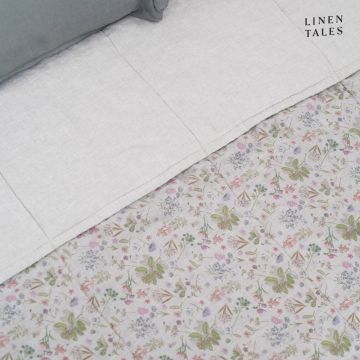 Cuvertură în culoare naturală matlasată din in 200x220 cm Botany 2 & Melange – Linen Tales