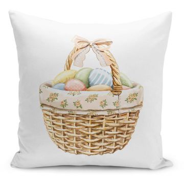 Față de pernă 43x43 cm cu model de Paști – Mila Home