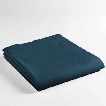 Cearceaf albastru din bumbac 180x290 cm Lina – douceur d'intérieur