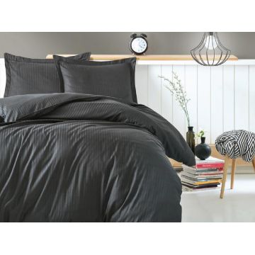 Lenjerie Elegant Stripe Antracit (Satin Deluxe)