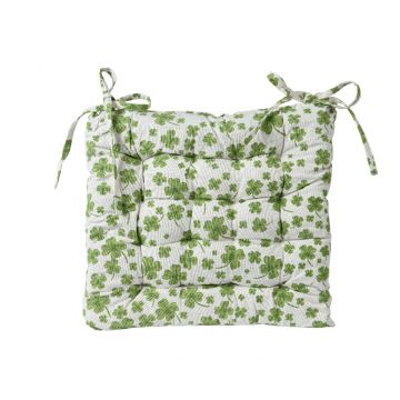Perna pentru  scaun Quatrefoil, Decoris, 40 x 40 cm, bumbac, verde