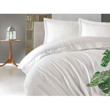 Lenjerie 1 Persoana Elegant Alb (Satin Deluxe)