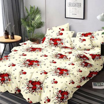 Lenjerie cu Elastic 180x200 Bloom 4 Piese