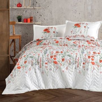 Set Lenjerie si Cuvertura Elyese Caramiziu (Bumbac 100%)