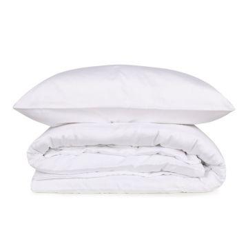 Lenjerie de pat albă din bumbac satinat pentru pat dublu/extinsă 260x220 cm Elegant – Mijolnir