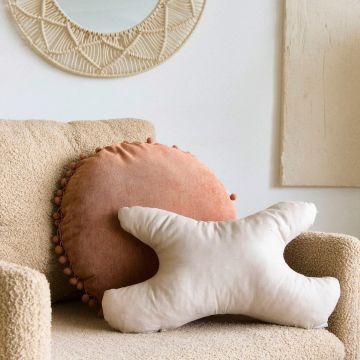 Perna decorativa Peny, Homla, 45x30 cm, satin, alb