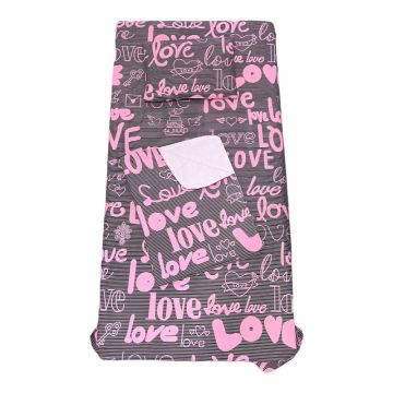Set 3 piese paturica cu cearsaf si pernuta 120x60 cm Love