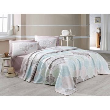 Set cuvertură subțire, cearșaf și fețe de pernă Andalucia, 200 x 230 cm