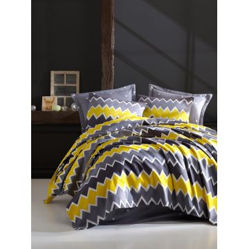 Cuvertură de pat double, Galben, 235 x 200 cm,100% Bumbac