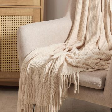 Patura Chenille, Homla, 130x170 cm, poliester, ecru