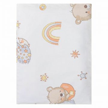 Set lenjerie 5 piese B몺 pentru patut 90x50 cm Happy Friends
