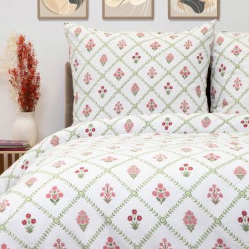 Lenjerie de pat dubla Narine, Homla, 3 piese, 160x200 cm, microfibra din poliester, multicolor Lenjerie de pat dubla Narine, Homla, 3 piese, 160x200 cm, microfibra din poliester, multicolor