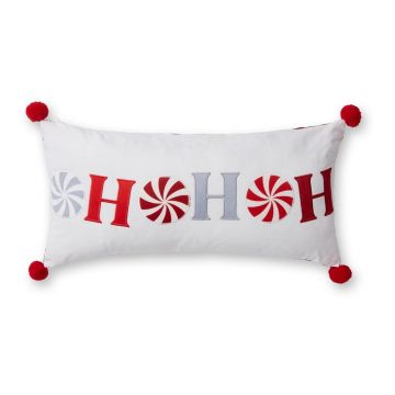Pernă decorativă din catifea 60x30 cm cu model de Crăciun Ho Ho Ho – Catherine Lansfield