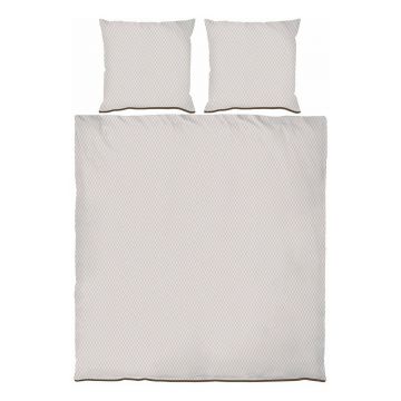Lenjerie de pat bej din bumbac satinat pentru pat dublu/extinsă 200x220 cm Mini – Mette Ditmer Denmark