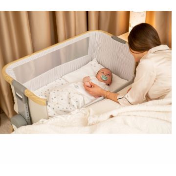 Set lenjerie pentru patut copii cu 5piese KikkaBoo Mini cot Sleepy Sheep compatibila cu saltea 80x50cm,din bumbac,cearceaf,perna,fata de perna,pilota,fata de pilota cu fermoar