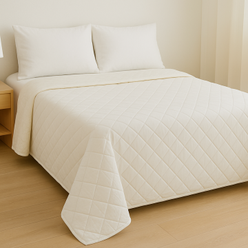 Cuvertura de pat velour, Somnart, 220x240 cm, crem Cuvertura de pat velour, Somnart, 220x240 cm, crem