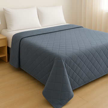 Cuvertura de pat velour, Somnart, 220x240 cm, gri Cuvertura de pat velour, Somnart, 220x240 cm, gri