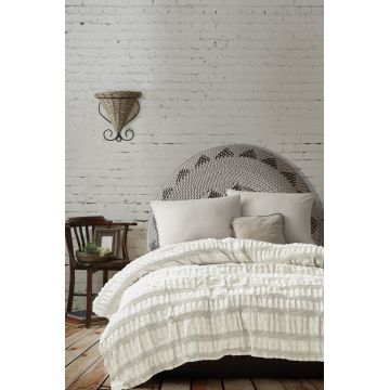Cuvertura matlasata dubla, Apollo - Cream, Şaheser, Bumbac