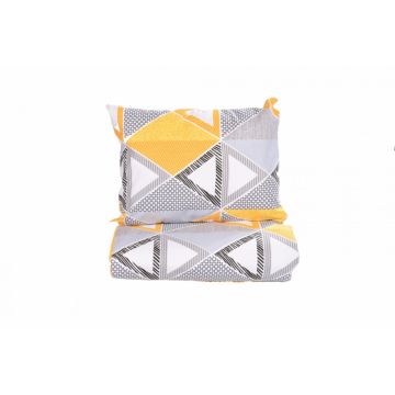 Lenjerie 5 piese patut 120x60 cm bumbac model Forme Geometrice