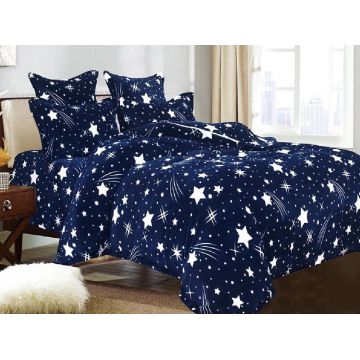 Lenjerie cu elastic 180x200 cm, Comet 6 Piese (Cocolino)