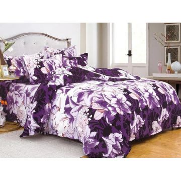 Lenjerie cu elastic 180x200 cm, Lillyac 6 Piese (Cocolino)