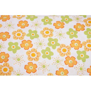Lenjerie patut cu 3 piese 120x60 cm din bumbac model Floricele