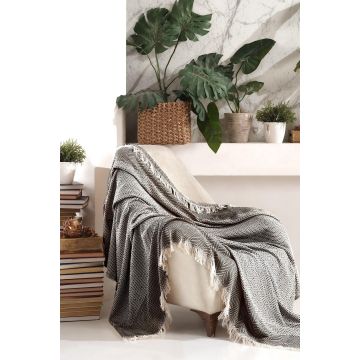 Patura Chenille, Negru, 210x170 cm