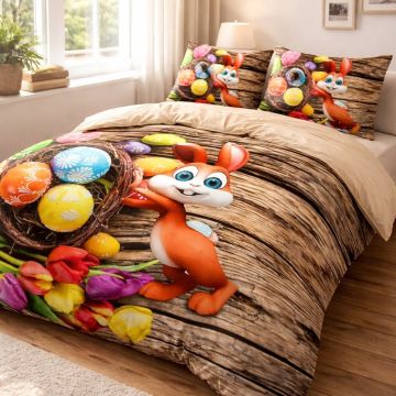 Lenjerie Paste cu elastic 180x200 Easter V17 6 Piese (Finet)