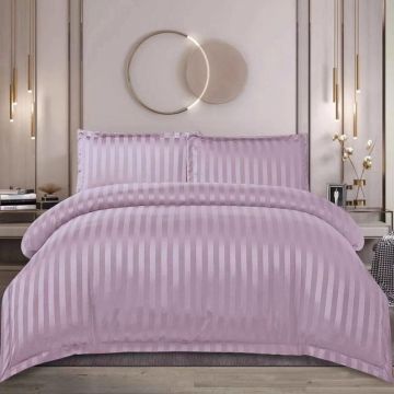 Lenjerie cu elastic 180x200 cm, Damasc, Vella Mauve, 4 Piese (Finet)