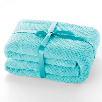 Cuvertură din microfibră DecoKing Henry, 210 x 170 cm, turcoaz