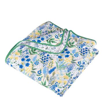 Cuvertură verde-albastră matlasată 220x230 cm Tilly Floral – Catherine Lansfield
