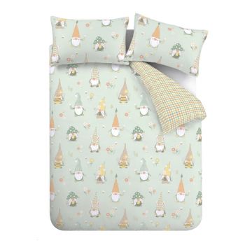 Lenjerie de pat verde-deschis pentru pat dublu/extinsă 230x220 cm Spring Gonks – Catherine Lansfield Lenjerie de pat verde-deschis pentru pat dublu/extinsă 230x220 cm Spring Gonks – Catherine Lansfield