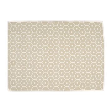 Pătură crem din amestesc de lână 140x180 cm Honey Sand – Pappelina